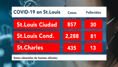 casos de COVID-19 en St.Louis; 4.20.20.
