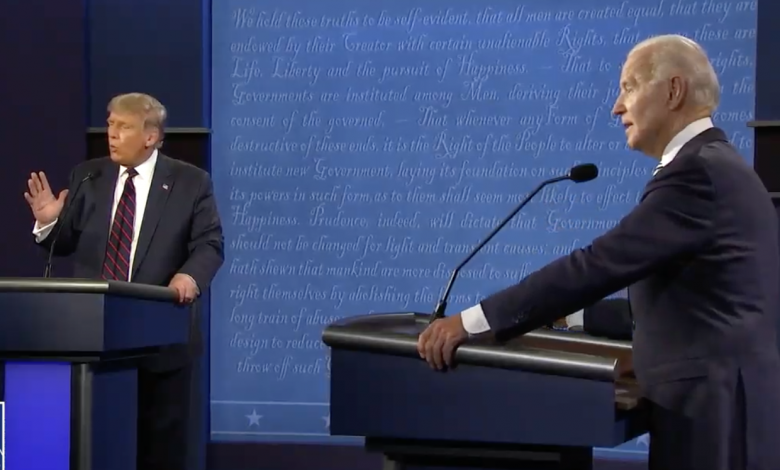 Sucio y contencioso primer debate entre Trump y Biden 1