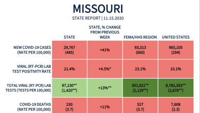 Carga de Casos en Missouri desciende levemente por primera vez en semanas 4