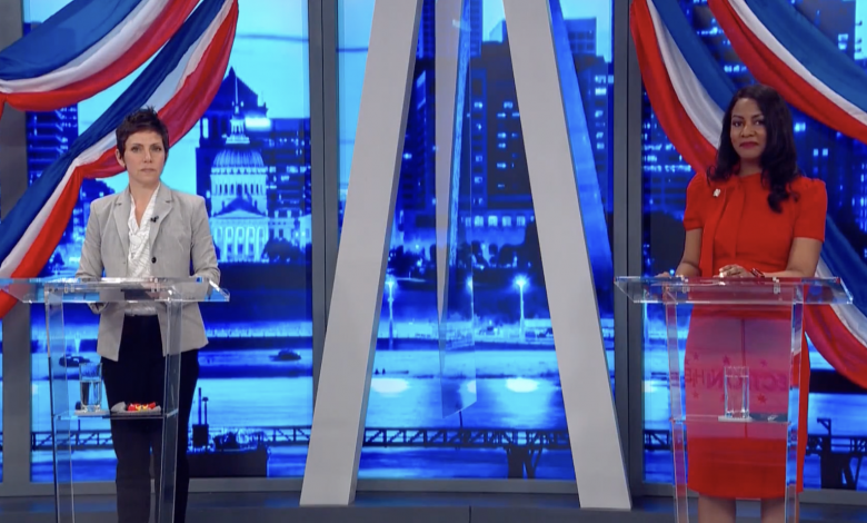 Tishaura Jones y Cara Spencer celebraron un debate antes de las elecciones para Alcalde el próximo 6 de Abril, 2021. (Fox2 Screenshot)