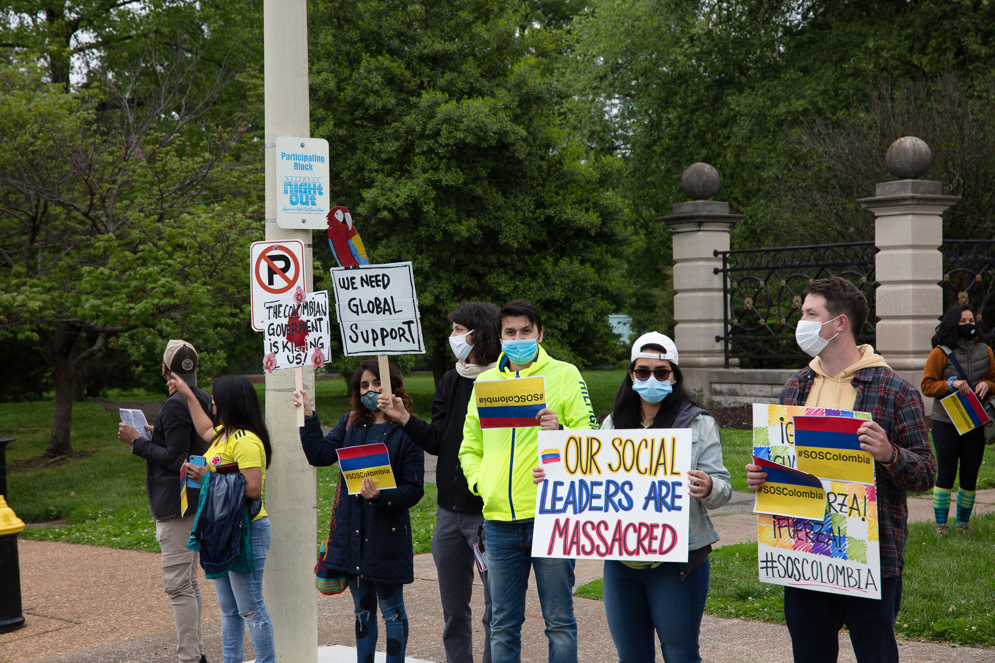 Manifestación en Solidaridad con el Pueblo Colombiano celebrado en St. Louis 2