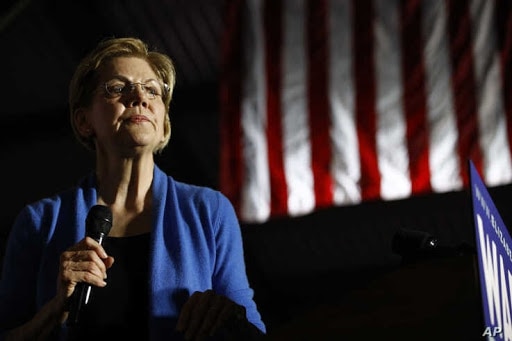 Democratic presidential candidate Sen. Elizabeth Warren, D-Mass., speaks during a primary election night rally, Tuesday, March…