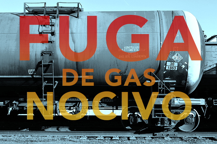 Escape de Ácido Sulfúrico de un tren de carga activa precauciones en el Metro Este 1