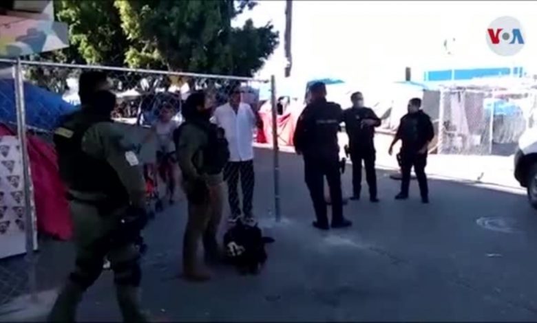 Cercan campamento de migrantes en Tijuana 1