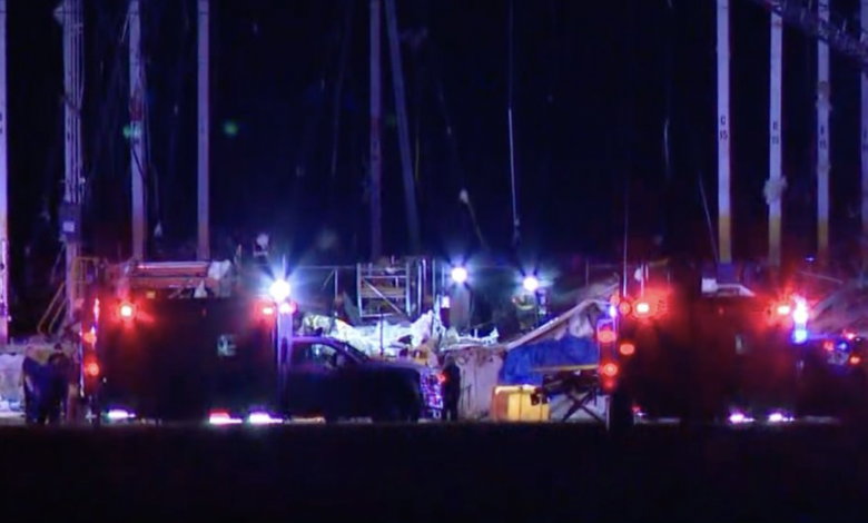 Almacén de Amazon impactado por Tornado en Edwardsville 1