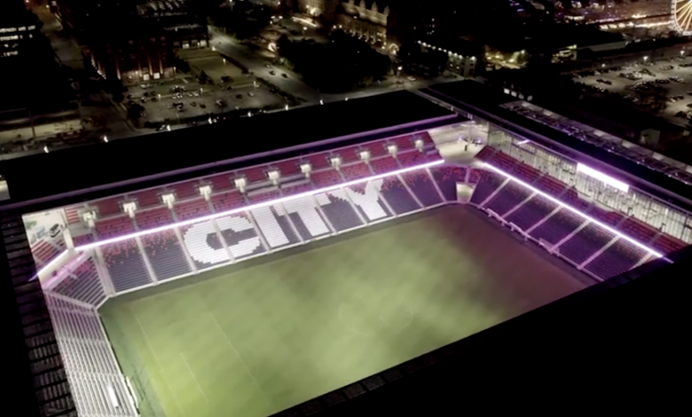 Estadio de Fútbol de CITY SC en St. Louis, Missouri. El nuevo Equipo de la MLS en St. Louis, MO.