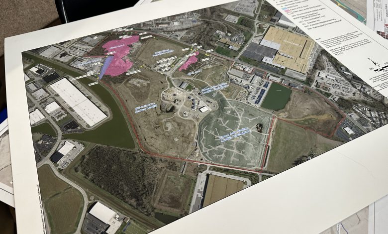 Mapa de la EPA mostrando nuevos hallazgos de contaminación nuclear cerca del vertedero nuclear de WestLake en Bridgeton, MO. Foto: Diario Digital Noticias.