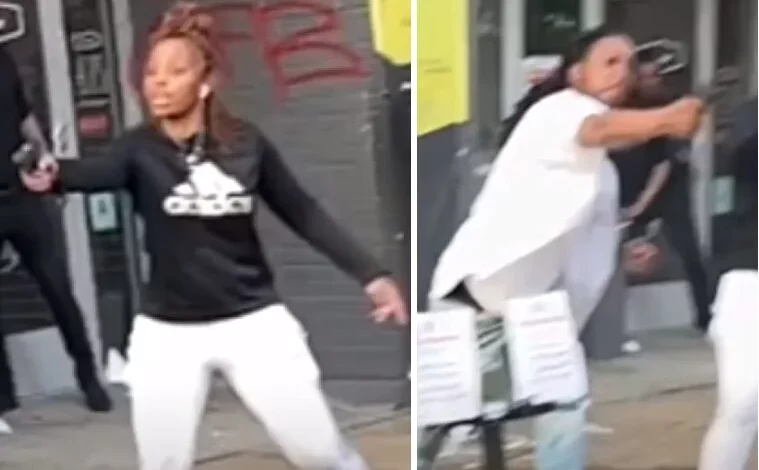 Dos sospechosos que dispararon su armas de fuego en la Calle Cherokee el Cinco de Mayo, 2023. Imágen compartida por la STLMPD.