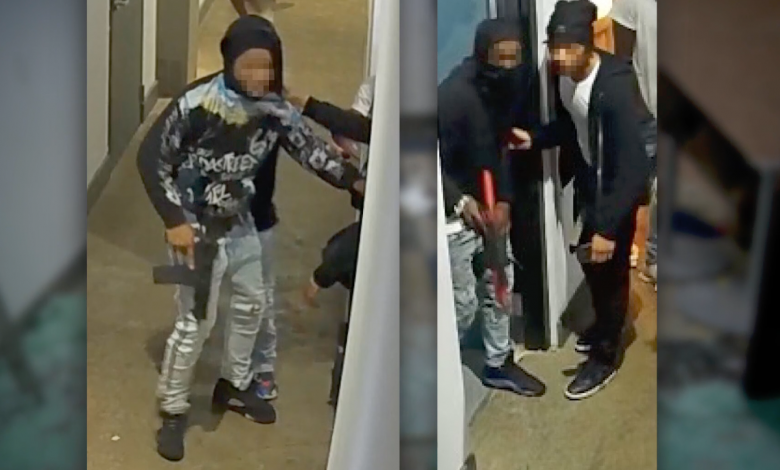 Policía Metro de St. Louis busca identificar a jóvenes armados durante una fiesta en la Calle Washington que resultó en 10 heridos y un jóven fallecido. Imagen cortesía de la Policía Metropolitana de St. Louis, MO.