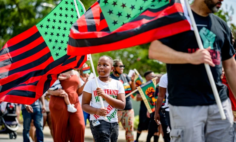 Juneteenth celebration and march Uptown
