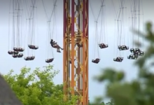 Cuatro personas rescatadas tras quedar varadas a 130 pies de altura en juego de Six Flags St. Louis 3